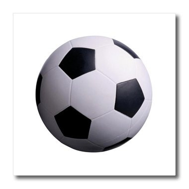 3dRose ht-3189-1 Soccer Ball-Iron on Heat Transfer for White Material 8 by 8-Inch