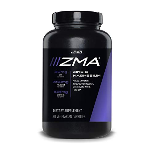 JYM Supplement Science ZMA ZincMagnesium Capsules Supplement - Zinc Magnesium and Vitamin B6  JYM Supplemental Science  90 Vegetarian Capsules