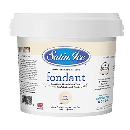 Satin Ice Rolled Fondant - Ivory - Vanilla - 1 kg by Satin Ice