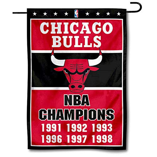 WinCraft Chicago Bulls 6 Time NBA Champions Double Sided Garden Flag