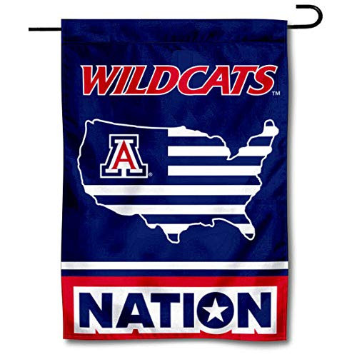 College Flags and Banners Co_ Arizona Wildcats Garden Flag with USA Stars and Stripes College Flags and Banners Co_ Arizona Wildcats Garden Flag with USA Stars and Stripes