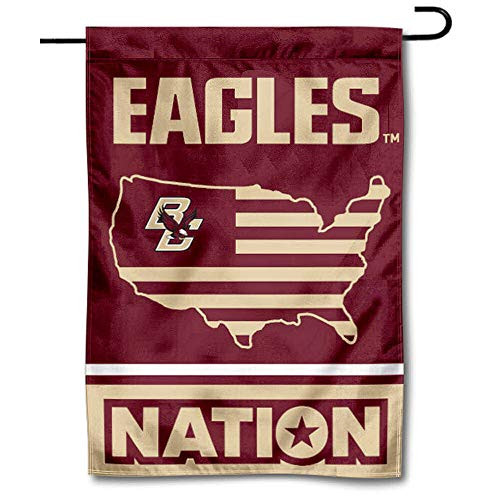 Boston College Eagles Garden Flag with USA Stars and Stripes