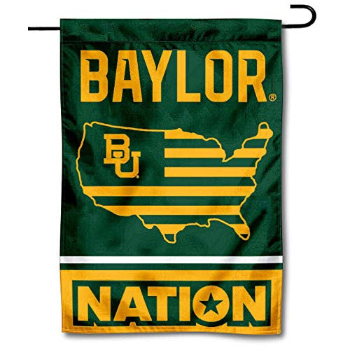 College Flags and Banners Co_ Baylor Bears Garden Flag with USA Stars and Stripes Nation College Flags and Banners Co_ Baylor Bears Garden Flag with USA Stars and Stripes Nation