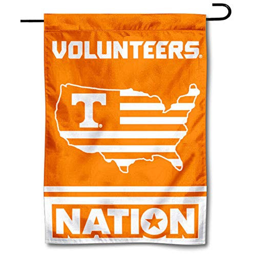 College Flags and Banners Co_ Tennessee Volunteers Garden Flag with USA Stars and Stripes Nation College Flags and Banners Co_ Tennessee Volunteers Garden Flag with USA Stars and Stripes Nation