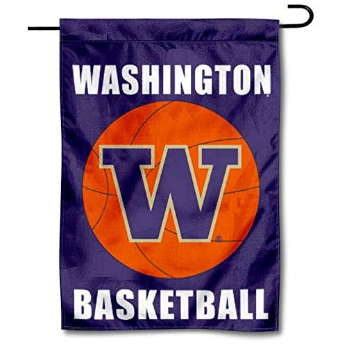 College Flags  and  Banners Co_ Washington UW Huskies Basketball Garden Flag
