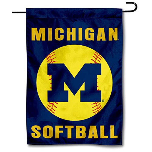 College Flags  and  Banners Co_ Michigan Wolverines Softball Garden Flag College Flags  and  Banners Co_ Michigan Wolverines Softball Garden Flag