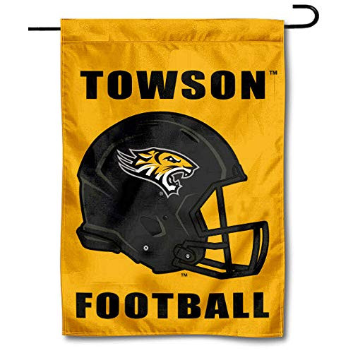 College Flags and Banners Co_ Towson University Football Helmet Garden Flag College Flags and Banners Co_ Towson University Football Helmet Garden Flag