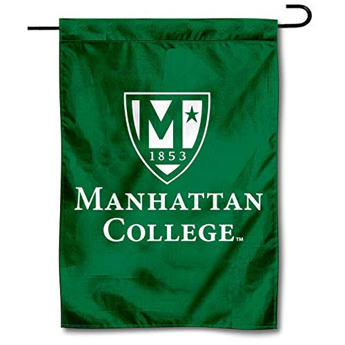 College Flags  and  Banners Co_ Manhattan Jaspers Academic Logo Garden Flag