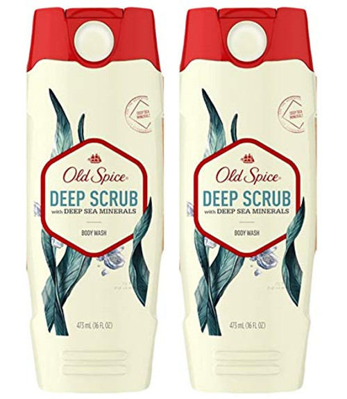 Proctor and Gamble Old Spice Mens Body Wash Deep Scrub With Sea Minerals 16 Ounce 473ml 2 Pack Proctor and Gamble Old Spice Mens Body Wash Deep Scrub With Sea Minerals 16 Ounce 473ml 2 Pack