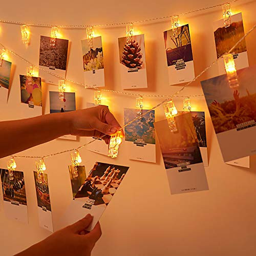 NITIDSKY Photo Clip String Lights 20 LED Fairy Battery Operated Starry Copper String Lights with Clips Warm White for Pictures Bedroom Wall Patio Halloween Thanksgiving Christmas Party Wedding NITIDSKY Photo Clip String Lights 20 LED Fairy Battery Operated Starry Copper String Lights with Clips Warm White for Pictures Bedroom Wall Patio Halloween Thanksgiving Christmas Party Wedding