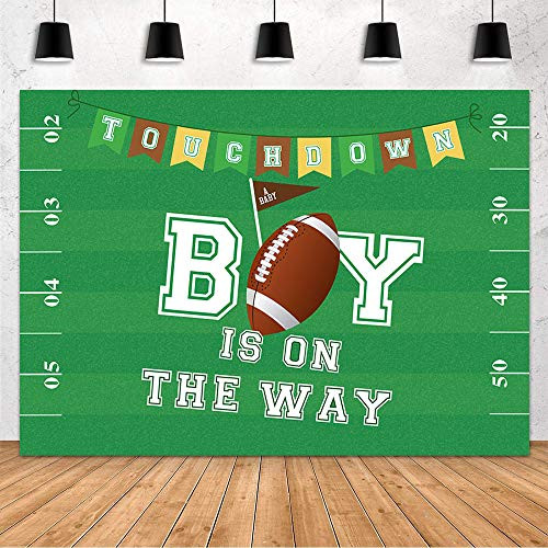 Mehofond Football Sports Baby Shower Party Decoration Backdrop for Boy Touchdown A Baby Boy is On The Way Photography Background Banner for Cake Table Photo Studio Props Vinyl 7x5ft Mehofond Football Sports Baby Shower Party Decoration Backdrop for Boy Touchdown A Baby Boy is On The Way Photography Background Banner for Cake Table Photo Studio Props Vinyl 7x5ft