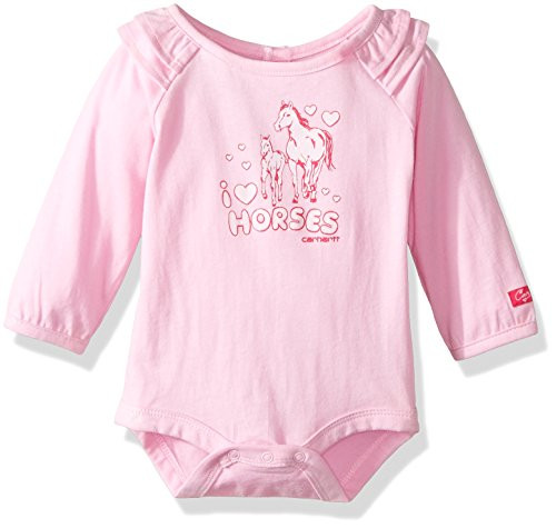 Carhartt Baby Girls Little Long Sleeve Bodyshirt Light Pink 24M