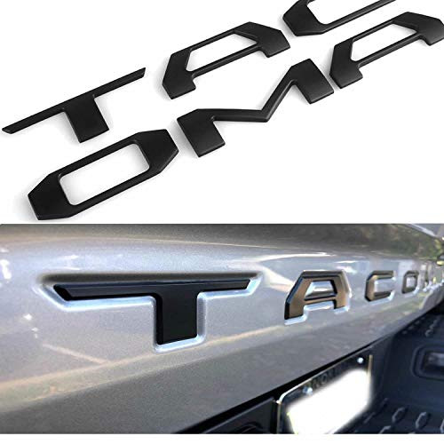Tailgate Insert Letters 3D Raised Strong Adhesive Decals Letters Tailgate Emblems Inserts Letters Matte Black
