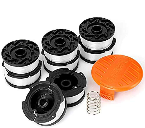 YWTESCH Line String Trimmer Replacement Spool 30ft 0_065 Autofeed String Trimmer Line Replacement Spool for BlackDecker String Trimmers 8 Replacement Spool1 Spool Cap1 Spring