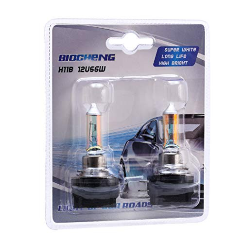 H11B Halogen Headlight Bulb 100 Super White Long Life Light 12V 55W PGJ19-2 2 Pack
