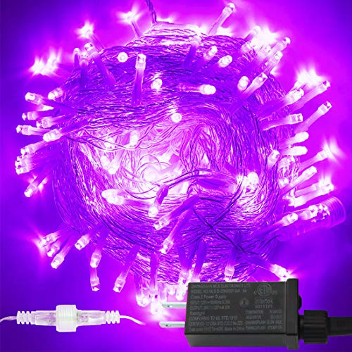 YAOZHOU Christmas String Lights Indoor Outdoor IP44 Waterproof 66Ft 200LED 8 Modes Purple Fairy Decor Lights for HolidayPartyWeddingGardenPurple