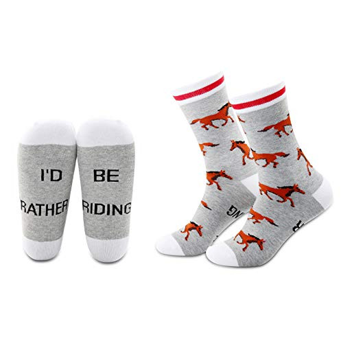 MBMSO Horse Socks Id rather be Riding Socks Equestrian Socks Horse Gifts for Horse Lovers Id rather be riding