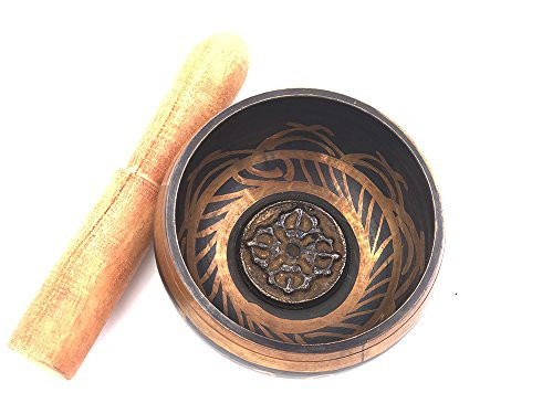 Contineo 3_15 inch Tibetan Singing Bowl with Striker for Meditation Chakra Healing Prayer Yoga and Healing Through Vibration Buddhism Singing Bowl