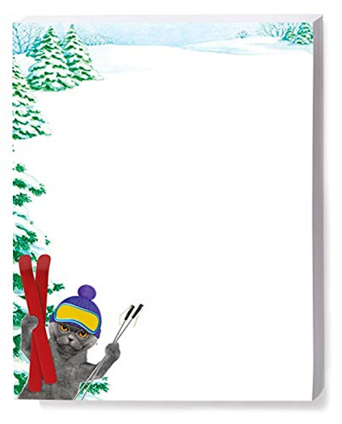 PaperDirect Holiday Stationery Skiing Cat 8_5 x 11 25 Count