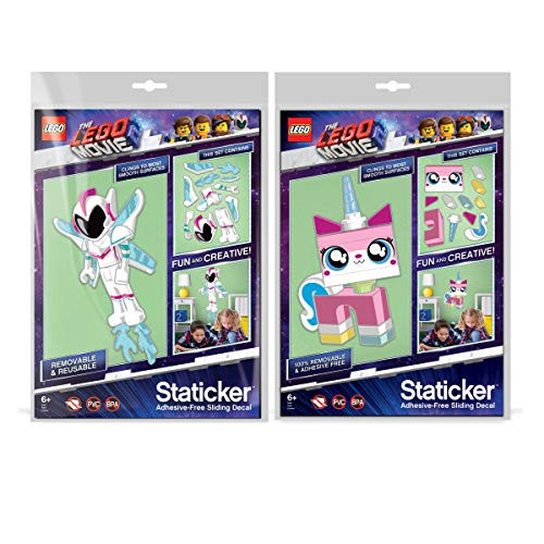 The Lego Movie 2 Unikitty and Sweet Mayhem Staticker Wall Cling Set