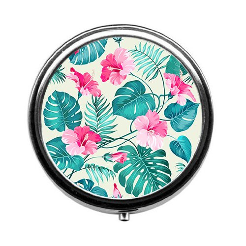 Blossom flowers pill box/pill case----Round pill box/case--- Three-compartment pill box/pill case
