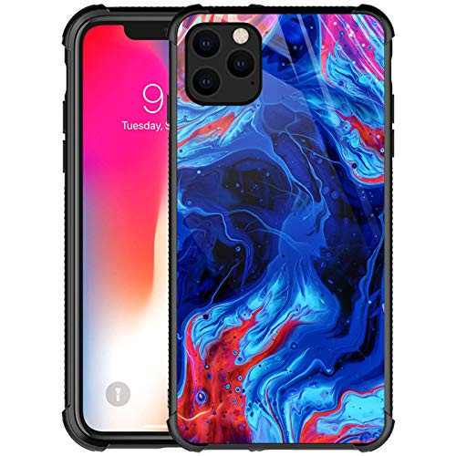 Compatible with iPhone 12 Pro Max CaseiPhone 12 Pro Max Cases for BoysBlue Red Trippy Psychedelic Pattern Design Shockproof Anti-Scratch Case for Apple iPhone 12 Pro Max