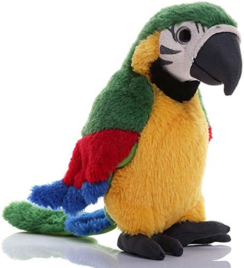 Talking Parrot Toy Macaw Parrot Kids Teens Plush Stuffed Toys Animal Plush Toy Repeat What You Say Stuffed Parrot Pet Toy Plush Buddy Parrot Bird Doll Big Bird Stuffed Plush Animal Stuffed Parrot