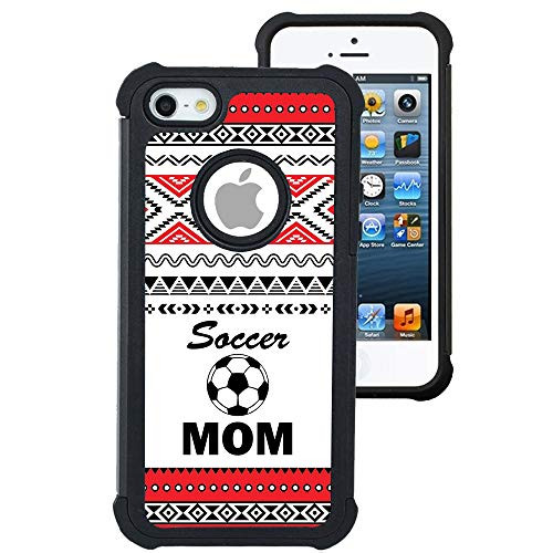 CorpCase - Hybrid Case for iPhone 5  5S  SE - Soccer MomUnique Case with Great Protection