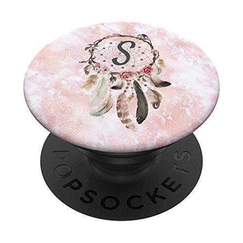 Monogram Letter S Dream Catcher PopSockets Grip and Stand for Phones and Tablets