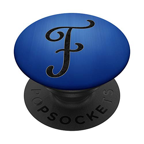Black letter F With Dog Paw Print on Dark Blue PopSockets PopGrip Swappable Grip for Phones and Tablets Black letter F With Dog Paw Print on Dark Blue PopSockets PopGrip Swappable Grip for Phones and Tablets