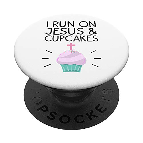 Funny Christian Baker Gift Cupcakes Jesus Baking Lover Women PopSockets PopGrip Swappable Grip for Phones  and  Tablets