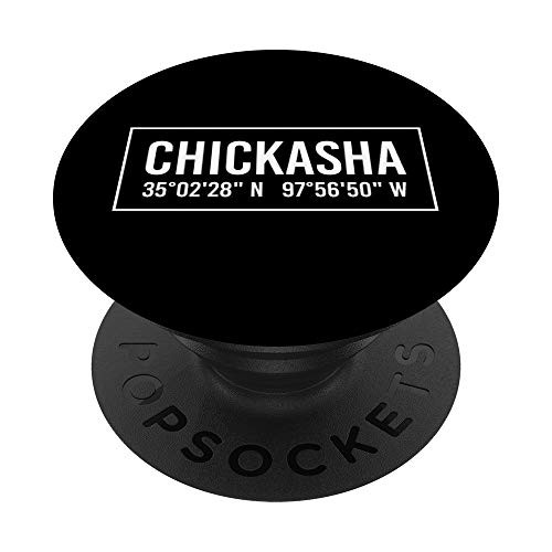 CHICKASHA OK OKLAHOMA Funny City Coordinates Home Roots Gift PopSockets Grip and Stand for Phones and Tablets