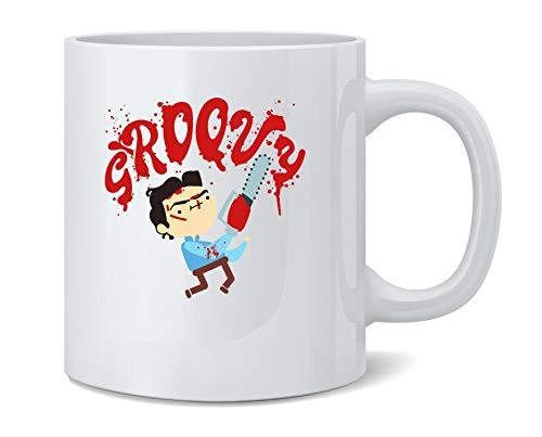 Poster Foundry Groovy Ash Cute Funny Horror Cartoon Ceramic Coffee Mug Tea Cup Fun Novelty Gift 12 oz