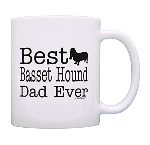 Basset Hound Gifts Best Basset Hound Dad Ever Mug Dog Themed Gifts Coffee Mug Tea Cup Dad