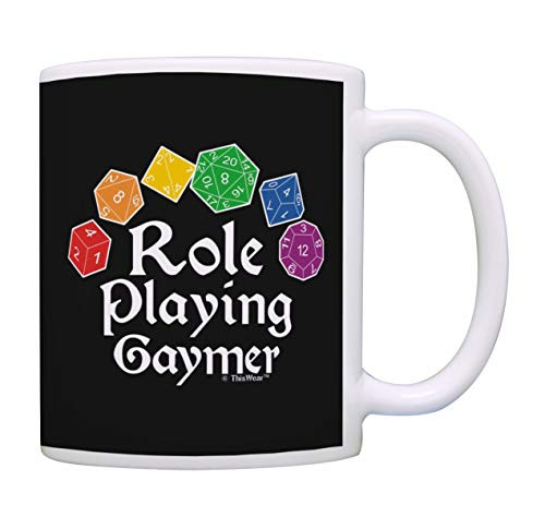 RPG Gamer Role Playing Gaymer RPG Board Game Dice Coffee Mug Tea Cup Black
