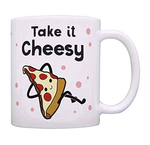 Funny Pizza Themed Mug Take It Cheesy Kawaii Pizza Slice Coffee Mug Tea Cup White Funny Pizza Themed Mug Take It Cheesy Kawaii Pizza Slice Coffee Mug Tea Cup White