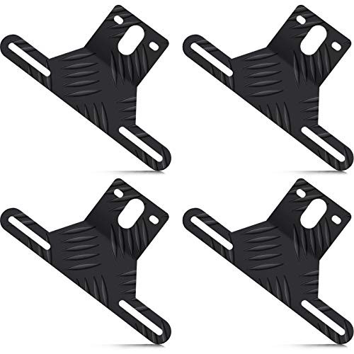 4 Pieces Aluminum License Plate Bracket with Light Mount for Trailers Trucks Cars