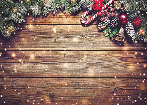 DANIU Christmas Photography Backdrop 8x6FT Snowflake Gold Glitter Wood Wall Rustic Vintage Wooden Floor Background for Kids Holiday Portrait Photo Studio Booth Props DANIU Christmas Photography Backdrop 8x6FT Snowflake Gold Glitter Wood Wall Rustic Vintage Wooden Floor Background for Kids Holiday Portrait Photo Studio Booth Props