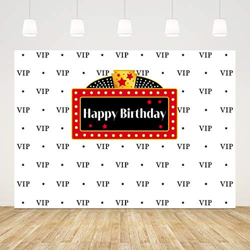 VIP Party Backdrops for Birthday Photoshoot Gold VIP Hollywood Red ...