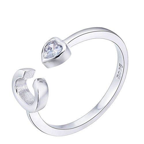 VIKI LYNN Sterling Silver Rings Initial C Ring with Cubic Zirconia Size 4_5 Adjustable Letter Ring VIKI LYNN Sterling Silver Rings Initial C Ring with Cubic Zirconia Size 4_5 Adjustable Letter Ring
