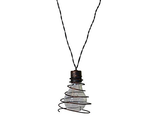 Moonrays 91140 Solar Powered Vintage Bulb String Lights Galaxy Swirl Bronze