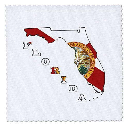 3dRose qs-58729-4 Florida State Flag in The Outline Map and Letters of Florida-Quilt Square 12 by 12-Inch 3dRose qs-58729-4 Florida State Flag in The Outline Map and Letters of Florida-Quilt Square 12 by 12-Inch