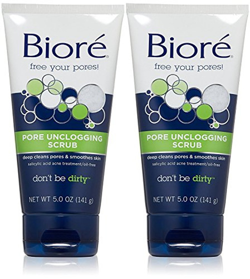 Biore Pore Unclogging Facial Scrub 5 oz 2 pk Biore Pore Unclogging Facial Scrub 5 oz 2 pk