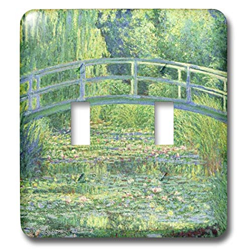 3dRose lsp-46577-2 Famous Monets Water Lillies With Lavender Frame Toggle Switch