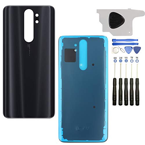 Replacement for Back Cover Glass Battery Door Compatible for Xiaomi Redmi Note 8 Pro HousingBlack