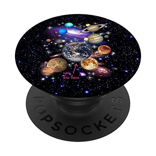 Solar System Planets PopSockets PopGrip Swappable Grip for Phones  and  Tablets