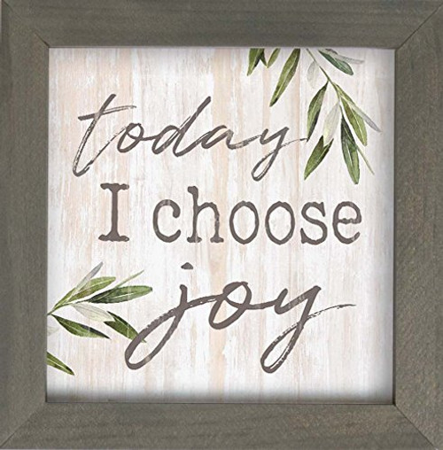 P_ Graham Dunn Today I Choose Joy Whitewash Greenery 7 x 7 Inch Pine Wood Framed Wall Art Plaque P_ Graham Dunn Today I Choose Joy Whitewash Greenery 7 x 7 Inch Pine Wood Framed Wall Art Plaque