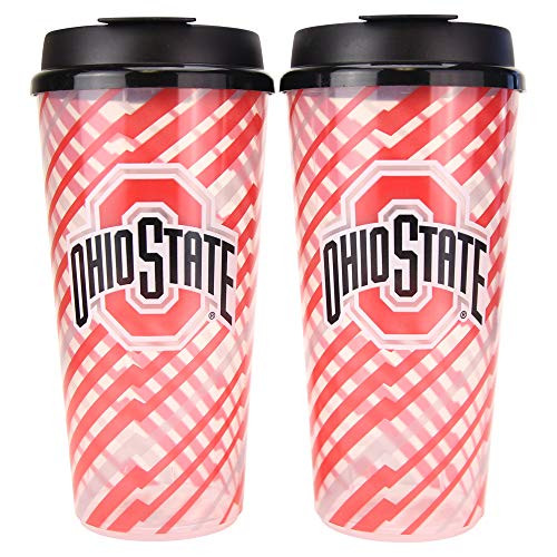 Whirley Drink Works NCAA 32oz Bolt Large Travel Tumbler Cups wLids 2-Pack Ohio State Buckeyes Whirley Drink Works NCAA 32oz Bolt Large Travel Tumbler Cups wLids 2-Pack Ohio State Buckeyes