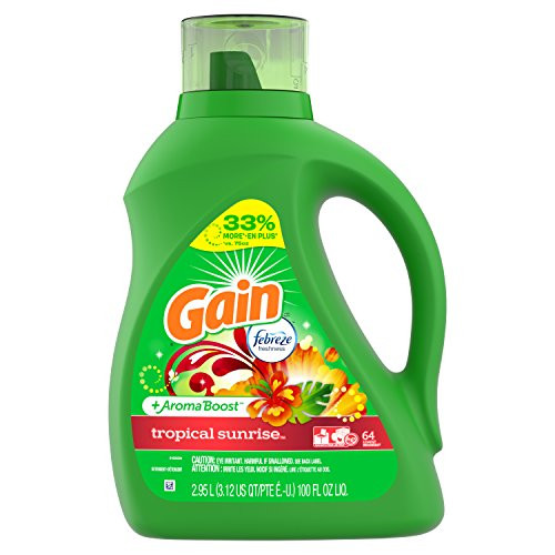 Gain Liquid Laundry Detergent - Tropical Sunrise Scent 2_95 L Packaging May Vary