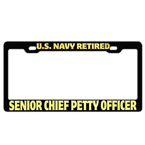 XYcustomBest US Army Engineer License Plate Frame Black Stainless Steel Metal Navy License Plate Cover US Navy Retired Senior Chief Petty Officer Black Auto Car Truck for USCA Standard 2 Hole XYcustomBest US Army Engineer License Plate Frame Black Stainless Steel Metal Navy License Plate Cover US Navy Retired Senior Chief Petty Officer Black Auto Car Truck for USCA Standard 2 Hole